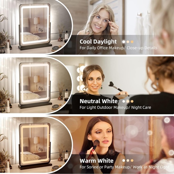 PRIMETEK Makeup Vanity Mirror with Lights - Large Lighted Mirror for Desk - Picture 4 of 4